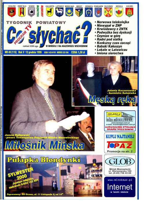 Okładka gazety Co słychać? - nr 49 (115) 1999